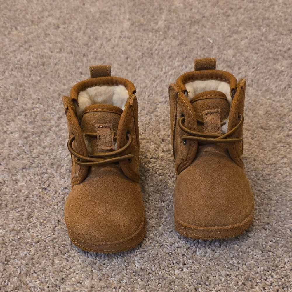 UGG Tan Baby Boots with Cream Lining